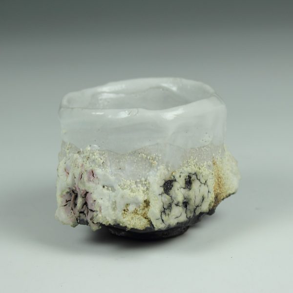 Eddie Curtis ECU12. Sake cup, Stoneware with Shino glaze h6 x 6 cm