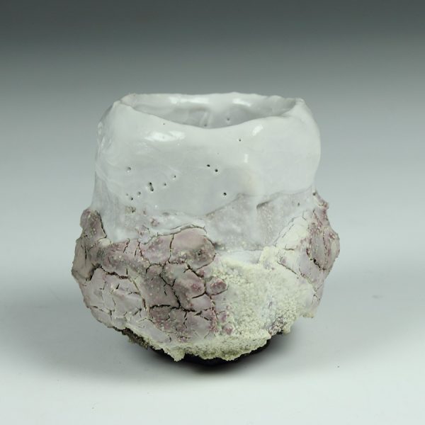 Eddie Curtis ECU13. Sake cup, Stoneware with Shino glaze h5 x 7 cm
