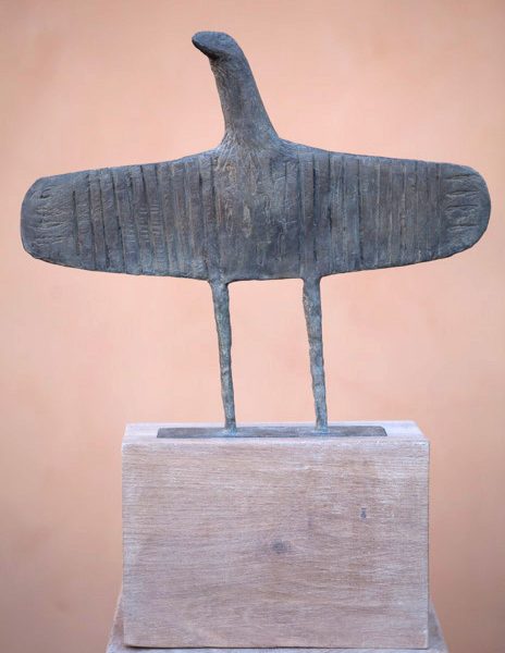 Christopher Mavrell Small Flat Cornish Bird, Bronze ed. of V h54 x 42 cm incl. plinth