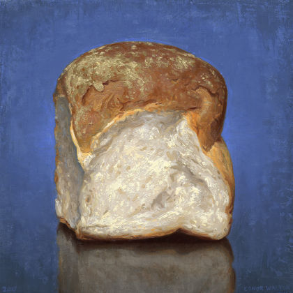 Conor Walton Batch Loaf Oil on Canvas 30 x 30 cm.