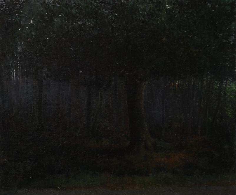 Martin Greenland Semurthy Forest Memory - Beneath a Fir, Very Late, Oil on canvas