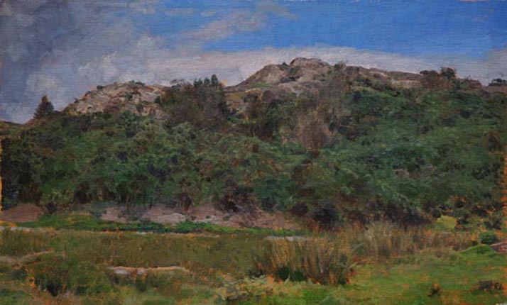Martin Greenland Nameless Hill in September, Oil on canvas