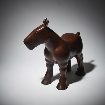 Anthony Scott Draft Horse, Bronze Ed. of 9 H35 x L40 x W16 cm.
