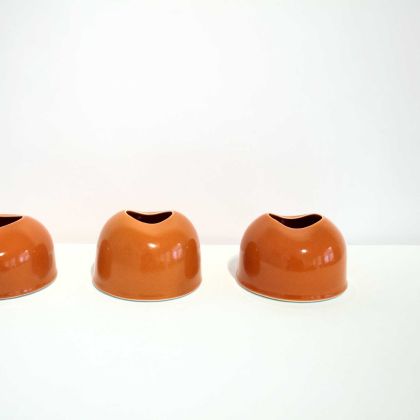 Tanya Gomez Table Vessels Porcelain Orange Yellow Glaze 7.5 x 11.5 cm