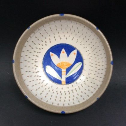 Jill Fanshawe Kato 27. Flower Bowl, Stoneware approx h8 x 18 cm.