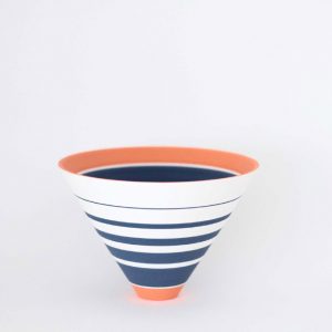 Sara Moorhouse 52. Small 'Pulse' bowl, Stoneware with hand painted underglazes h10 x 14.5 cm.