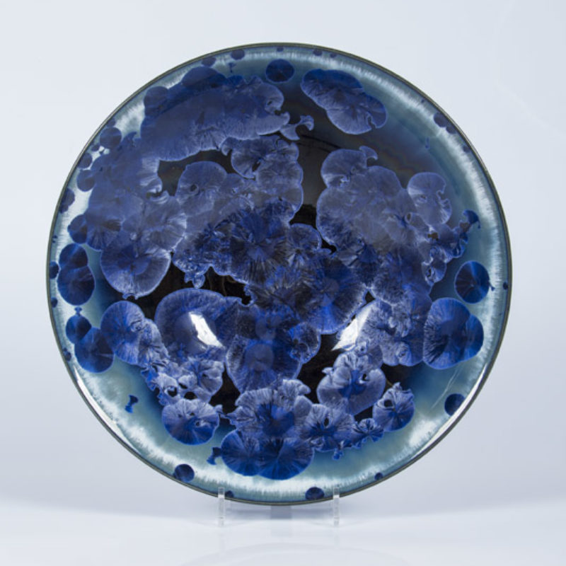 Matt Horne 36. Large Blue Bowl, Porcelain with Crystalline Glaze h12 x Ø41 cm.