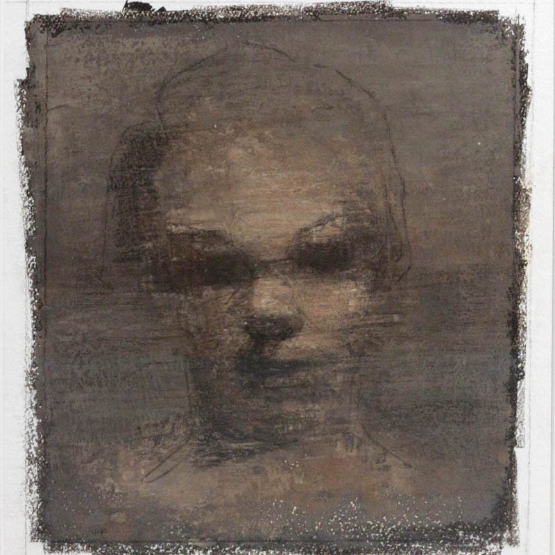 Anthony Scullion Portrait Study II, Oil on Paper 33 x 28 cm.