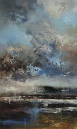Claire Wiltsher Sea Watch, Mixed media on canvas 95 x 65 cm.