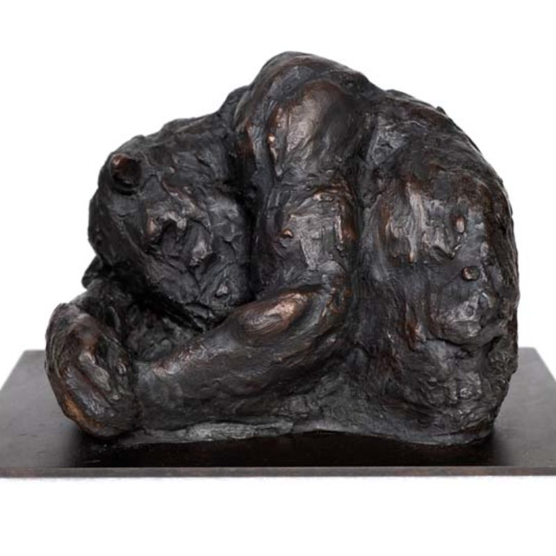 Beth Carter Sleeping Minotaur ¾ Study, Bronze Ed. of 10 h19 x 23 x 21 cm.