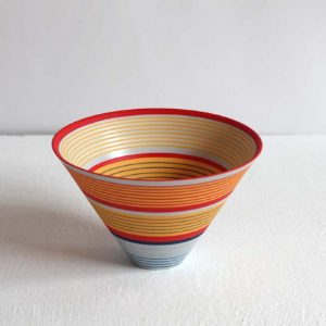 Sara Moorhouse 57. Small Porcelain Bowl, Porcelain with hand-painted underglaze 9 x 14 cm.