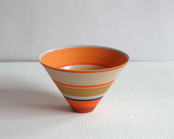 Sara Moorhouse 59. Small Porcelain Bowl, Porcelain with hand-painted underglaze 9 x 14 cm.