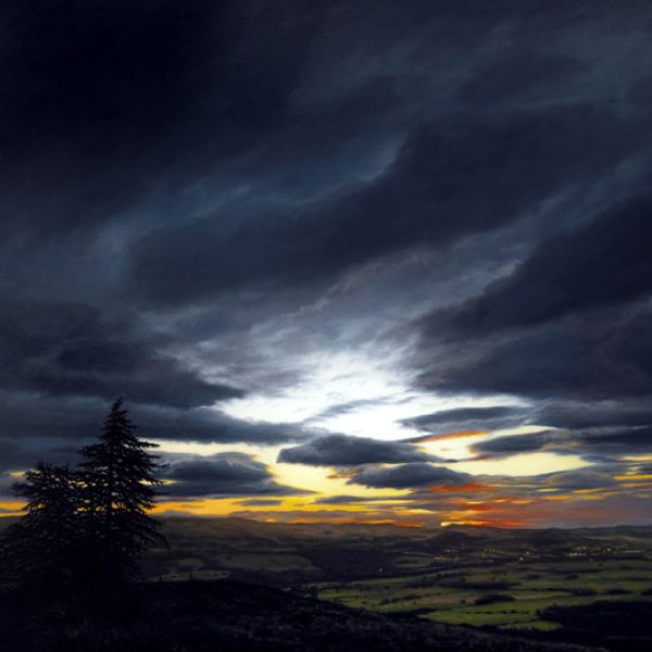 First Light, Torlum Hill, Oil on Linen 150 x 225 cm.