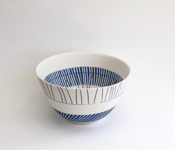 S13. Blue Line Bowl, Parian Clay 13 x 22 cm. £480