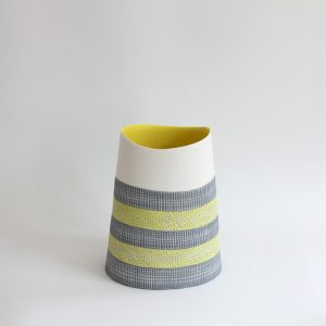 S40. Vessel in Yellow and Grey 21 x 17 cm. £600