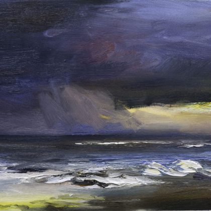 Night Sea I, Oil on Paper 45 x 51 cm