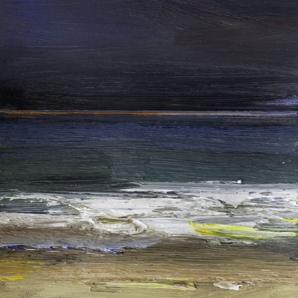 Night Sea Winter, Oil on Paper 23 x 20 cm.
